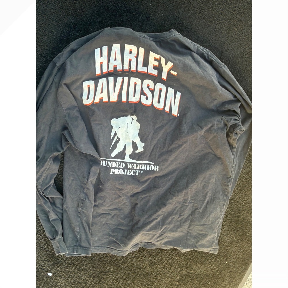 Harley-Davidson Wounded Warrior Project Long Sleeve T-Shirt Black 4XL